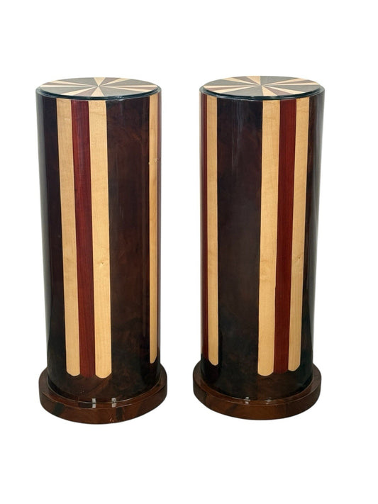 Pair Of Podium Art Deco Columns Jardinière