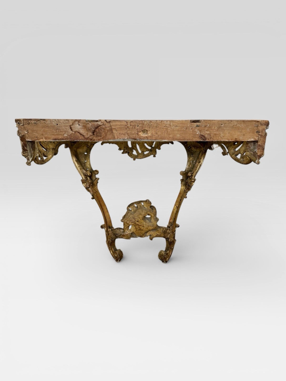 Antique Louis XV Carved Gilt Wood Console Table Rococo Style