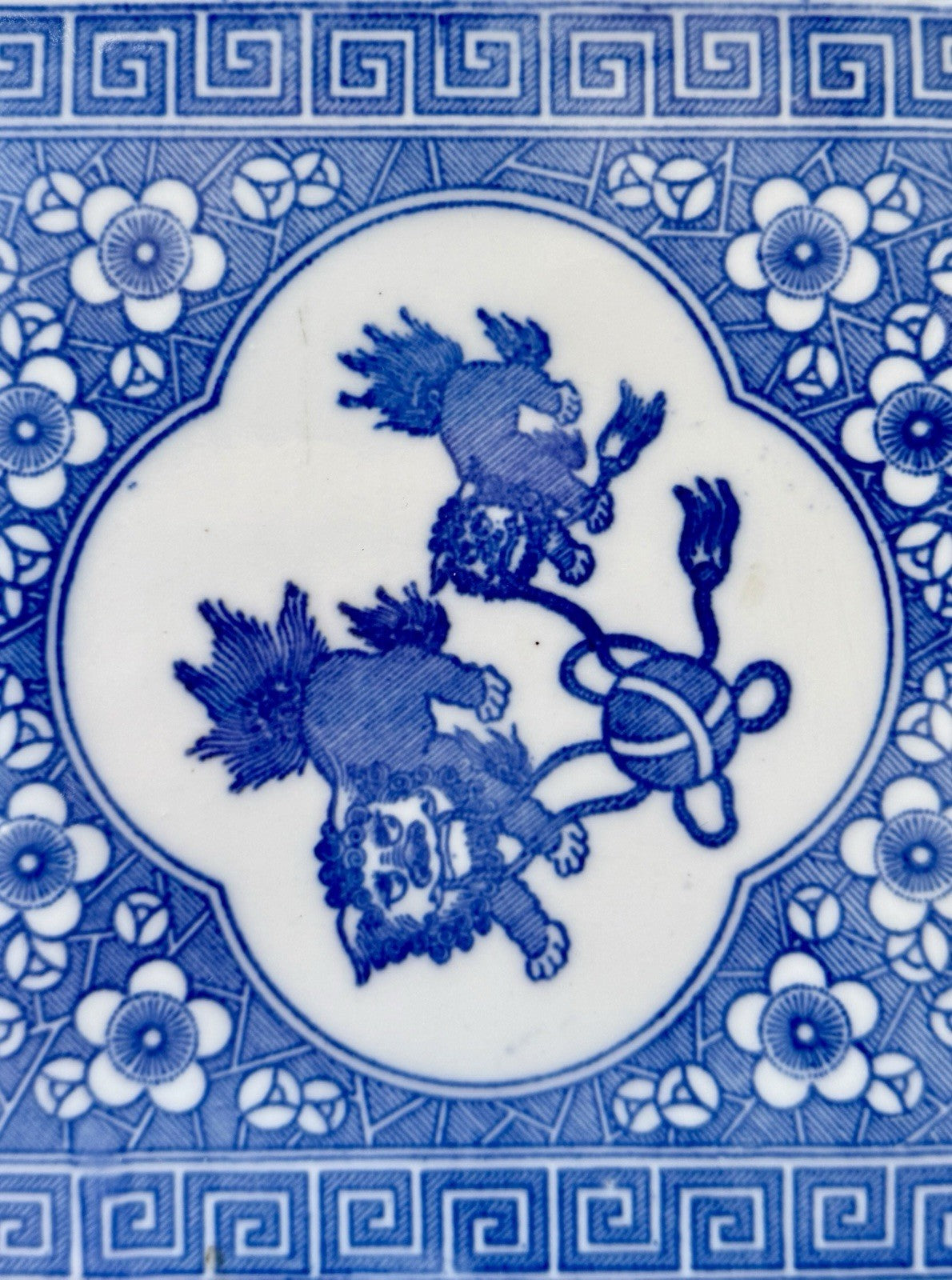 Vintage Blue & White Opium Pillow Chinese Porcelain Headrest