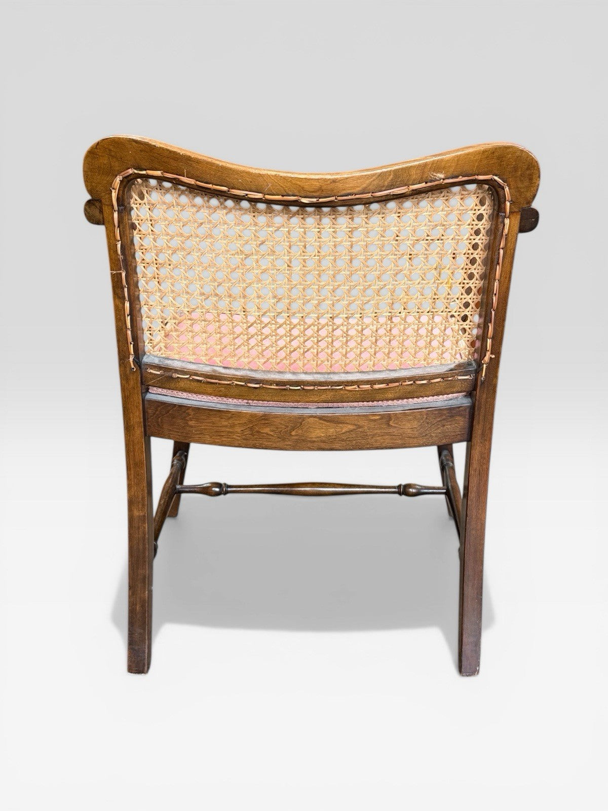 Antique James Shoolbred Childs Bergere Chair Cane Seat Armchair