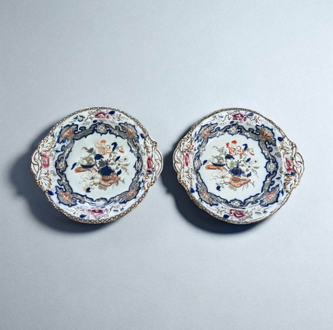 Pair Of Antique Minton English Georgian Bowls