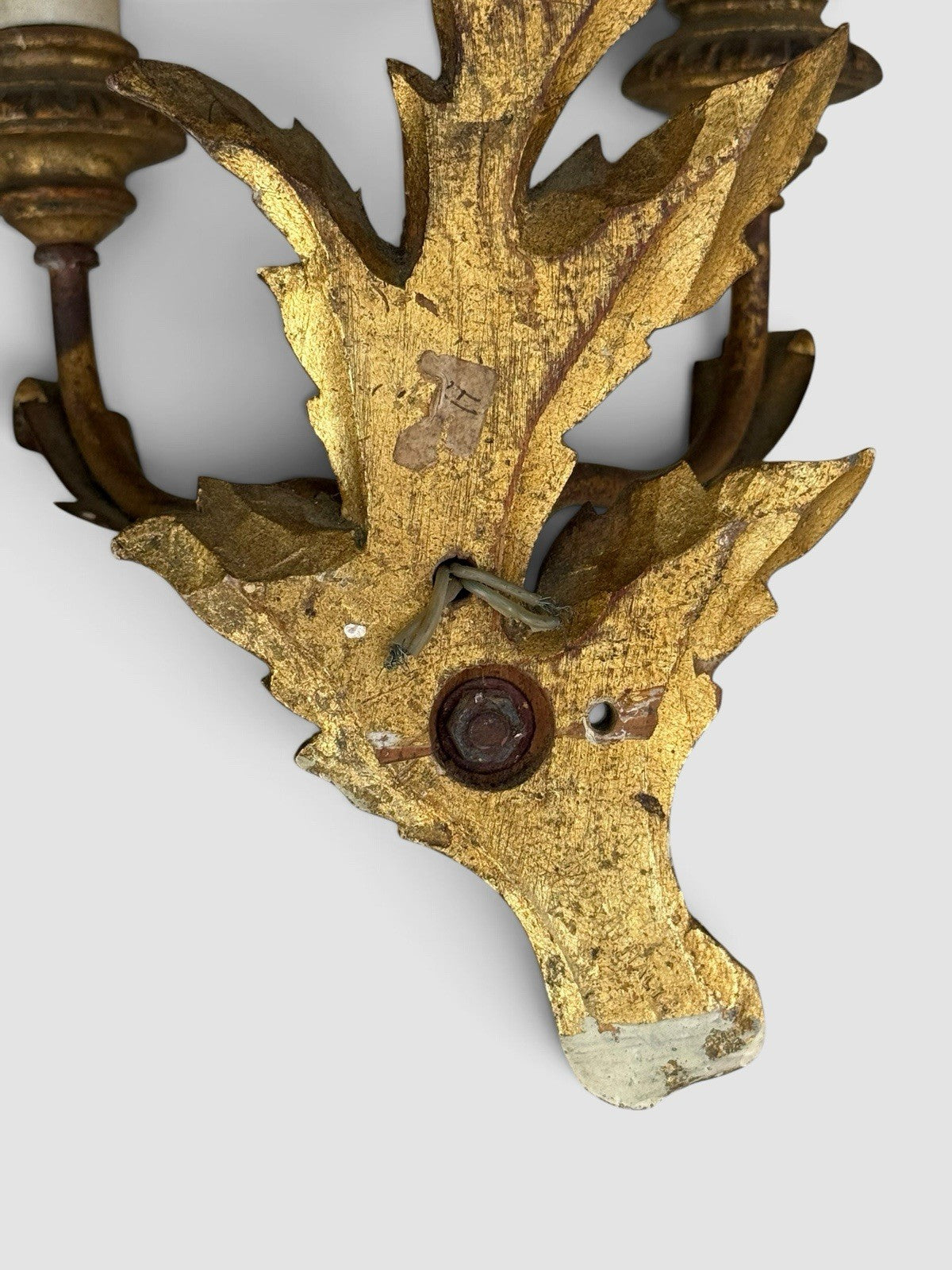 Vintage Mid Century Florentine Gilt Wall Sconces, Pair, Circa 1950