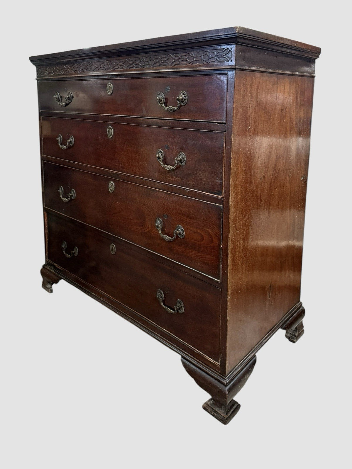 Antique Mahogany Chest of Drawers 19th Century Solid Wood