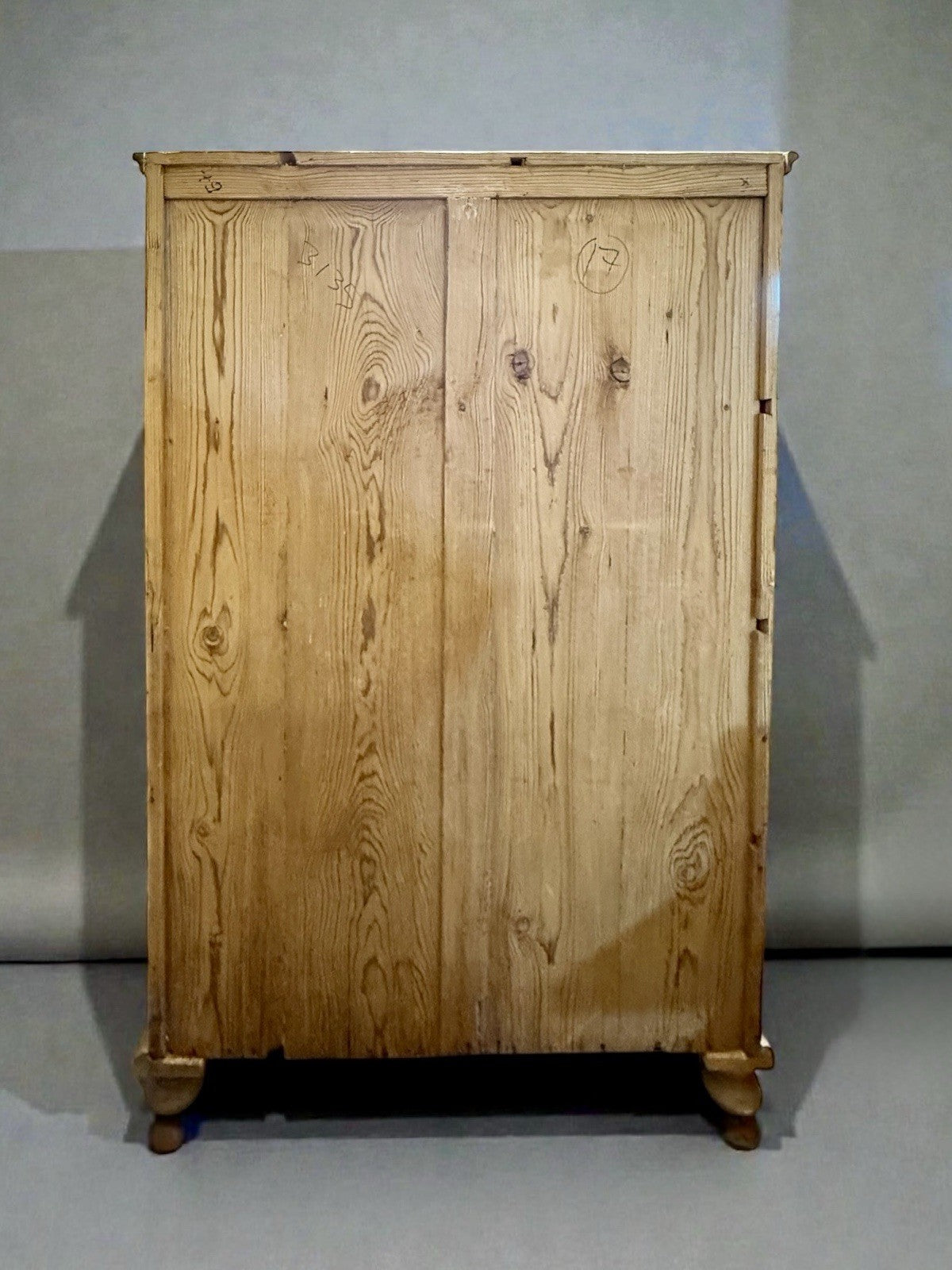 Antique Pine Eastern European Farmhouse Pantry Cupboard