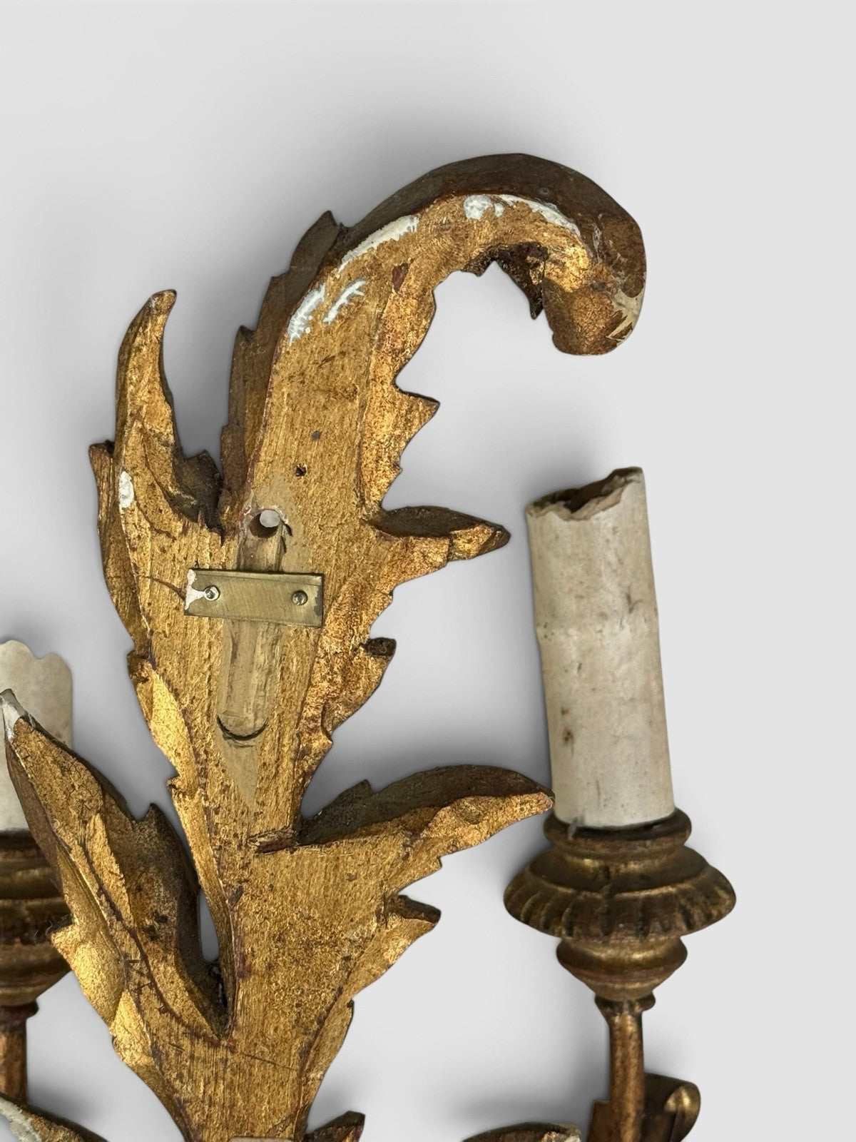 Vintage Mid Century Florentine Gilt Wall Sconces, Pair, Circa 1950