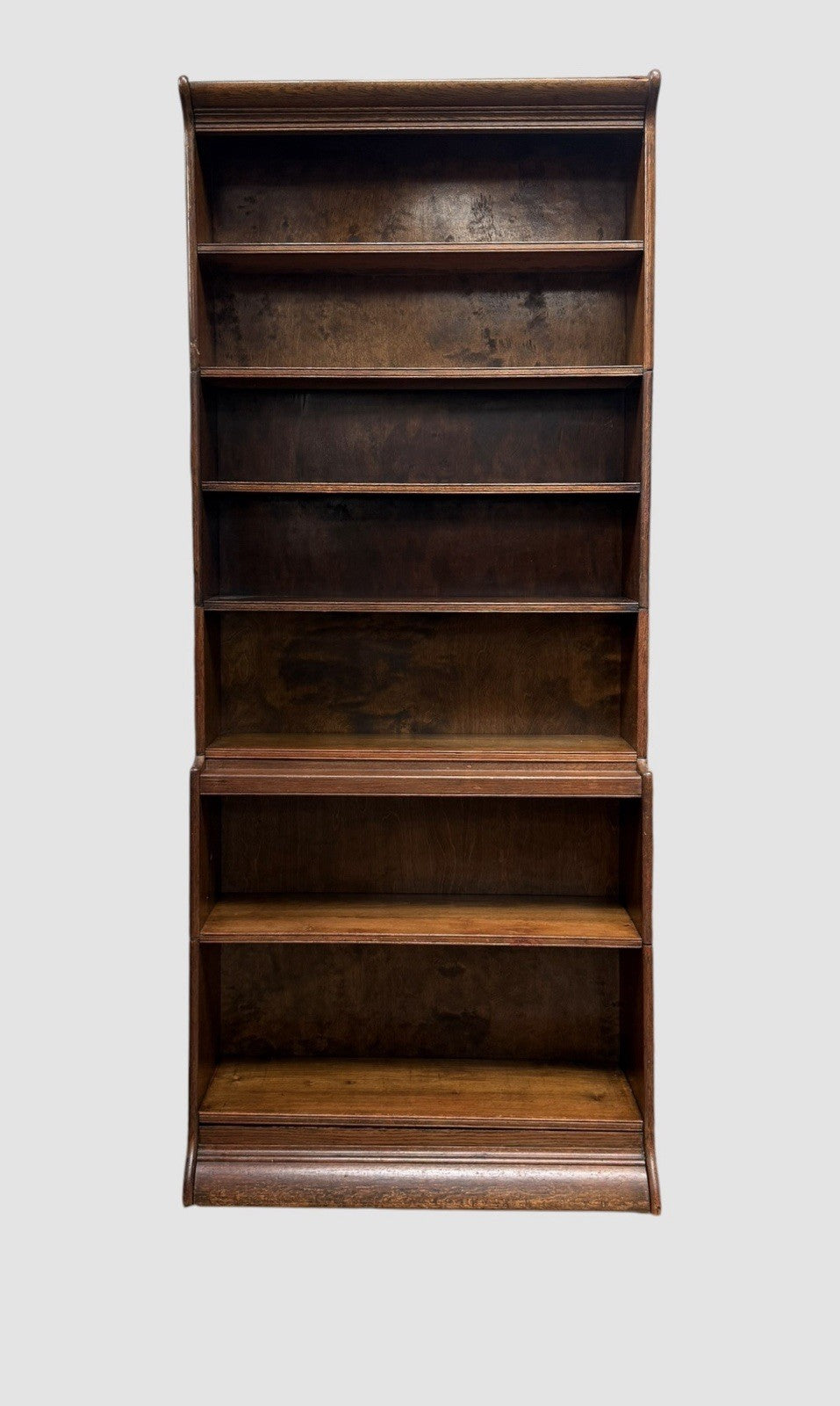 Antique Mahogany Waterfall Stacking Bookcase Graduated Sections Display Cabinet