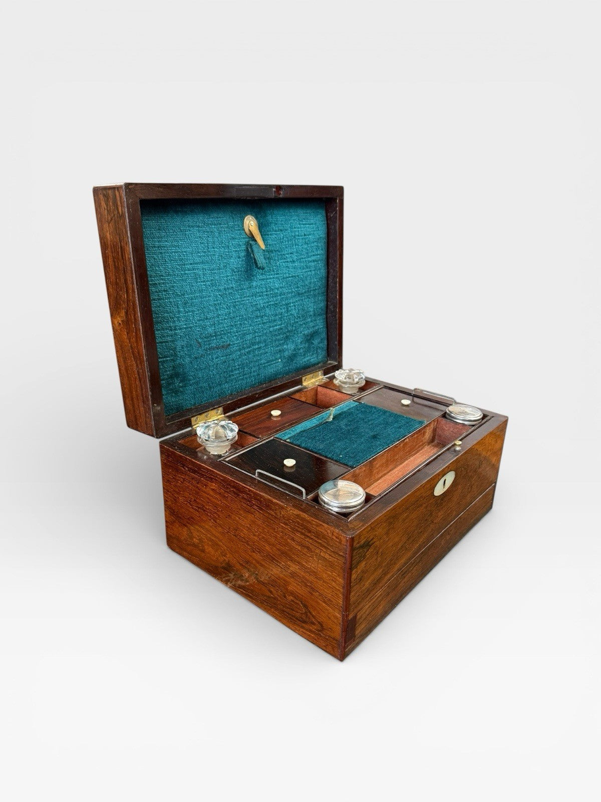 Victorian Rosewood Vanity Box Antique c1860 Jewellery Dressing Box