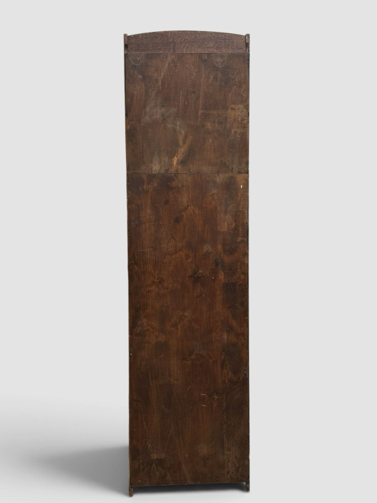 Antique Art Deco Waterfall Bookcase Vintage Oak 1910s Open Shelving