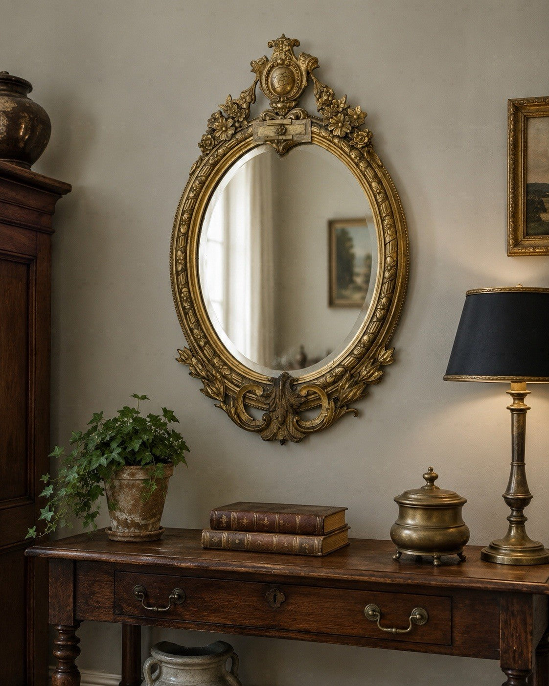 Antique Victorian Gilt Gesso Mirror 19th Century Ornate Decorative Circa 1880