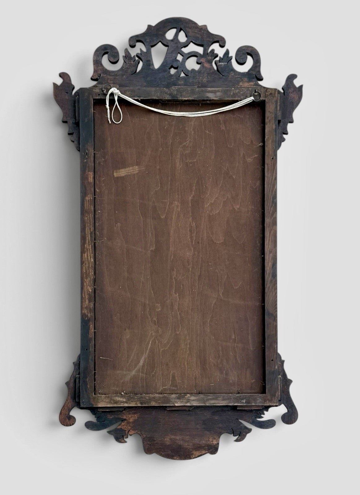 Antique Georgian Style Mahogany Wall Mirror Ho Ho Bird Carved Frame c1890