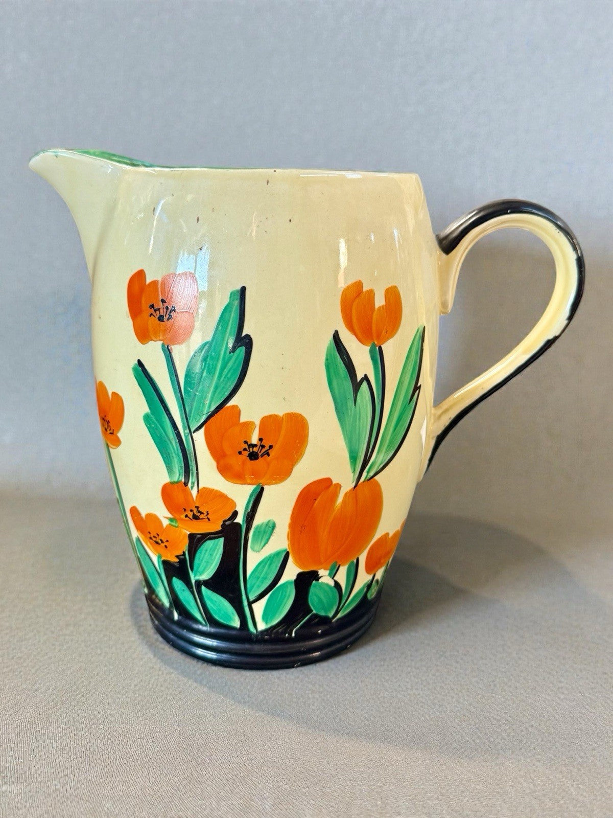 Vintage Myott Lemonade Jug English Staffordshire Pottery Serving Pitcher