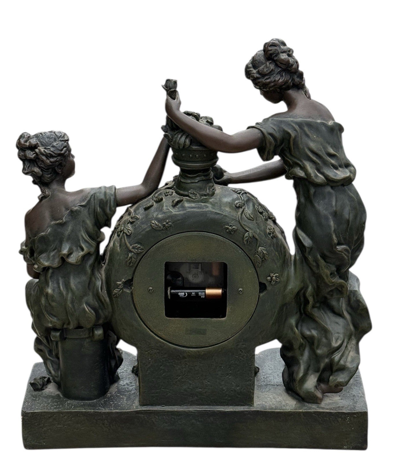 Vintage Juliana Cast Bronze Mantel Clock