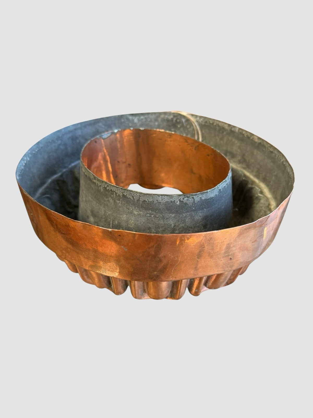 Antique Victorian Copper Jelly Mould Tin Lined Kitchenalia Baking Collectable