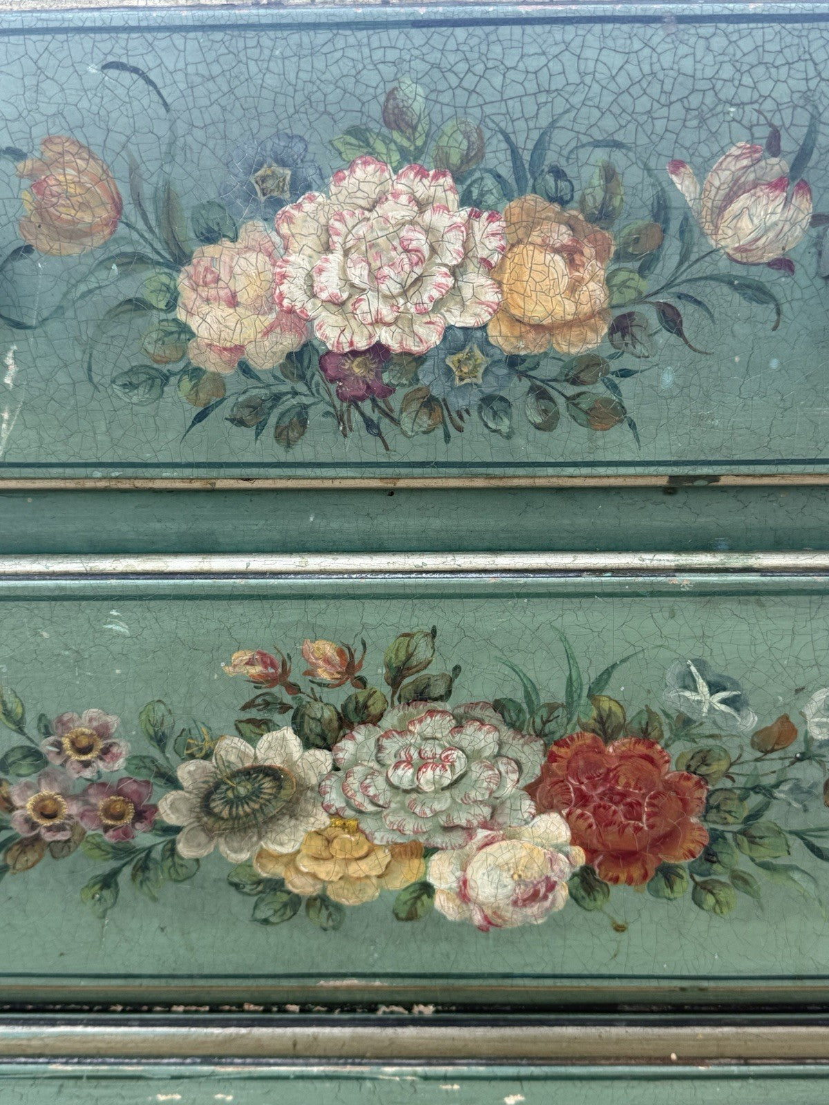 Antique Waring & Gillow Hand Painted Side Cabinet Edwardian Cupboard