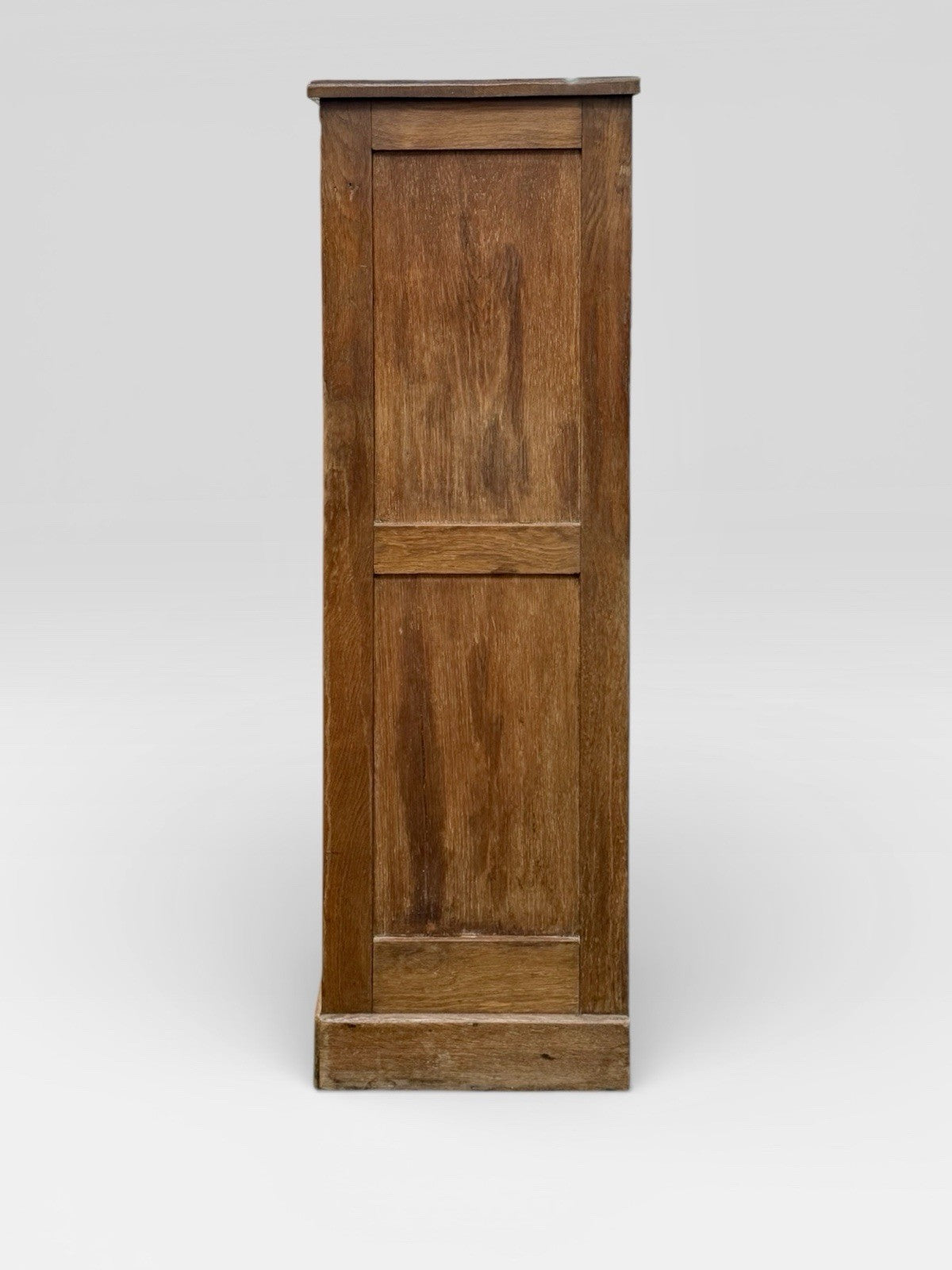 Vintage Oak Tambour Filing Cabinet Roll Top Office Storage