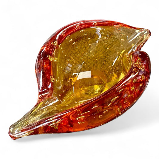 Whitefriars Amber Glass Trinket Dish