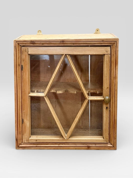 Antique Victorian Pine Wall Mounted Hanging Shelf Unit Rustic Kitchen