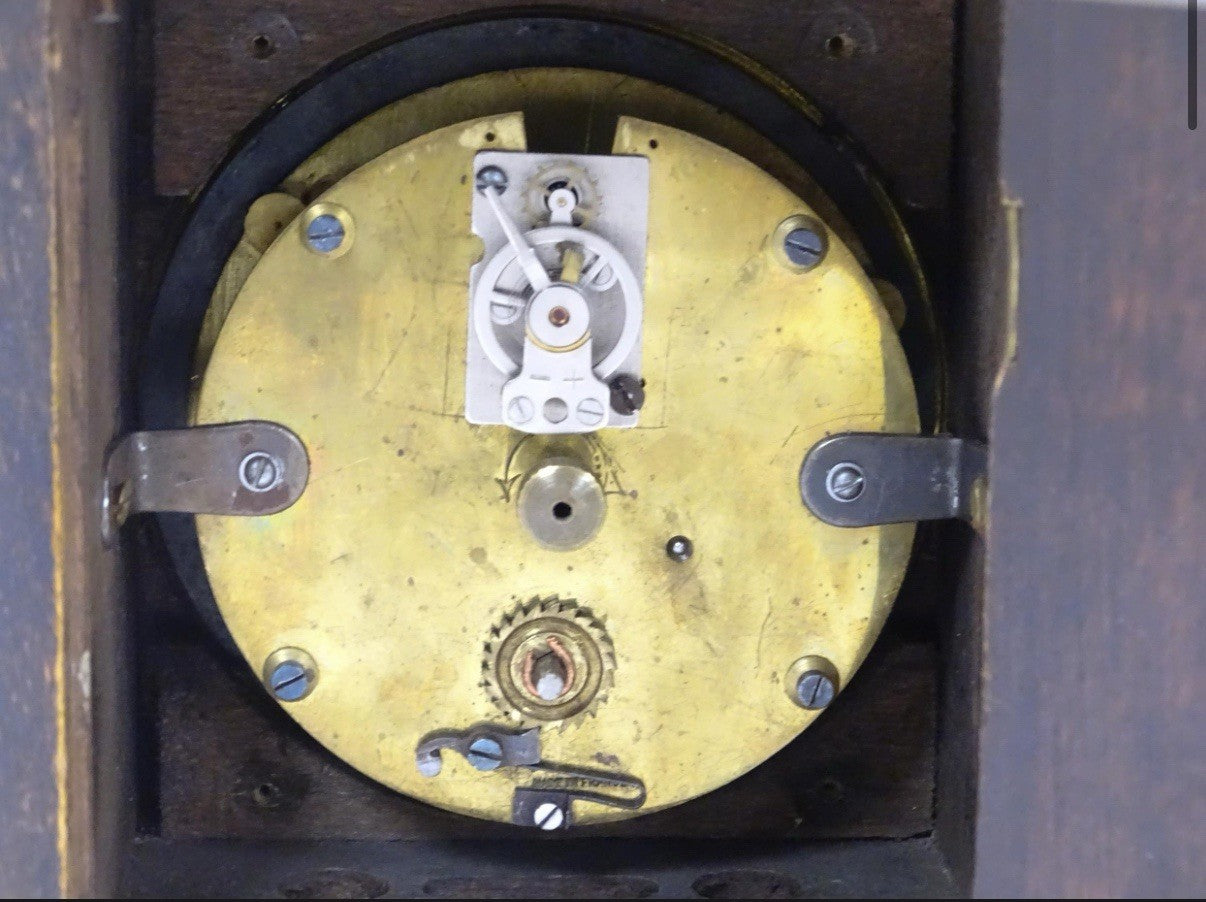 Junghams Cased Walnut Mantle Clock Working With Key 
