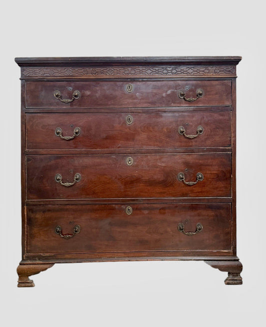 Antique Mahogany Chest of Drawers 19th Century Solid Wood