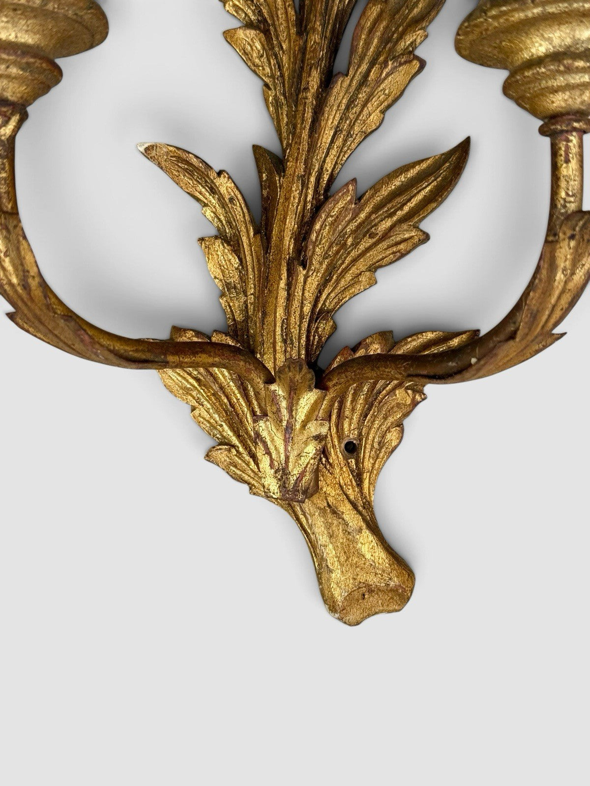 Vintage Mid Century Florentine Gilt Wall Sconces, Pair, Circa 1950