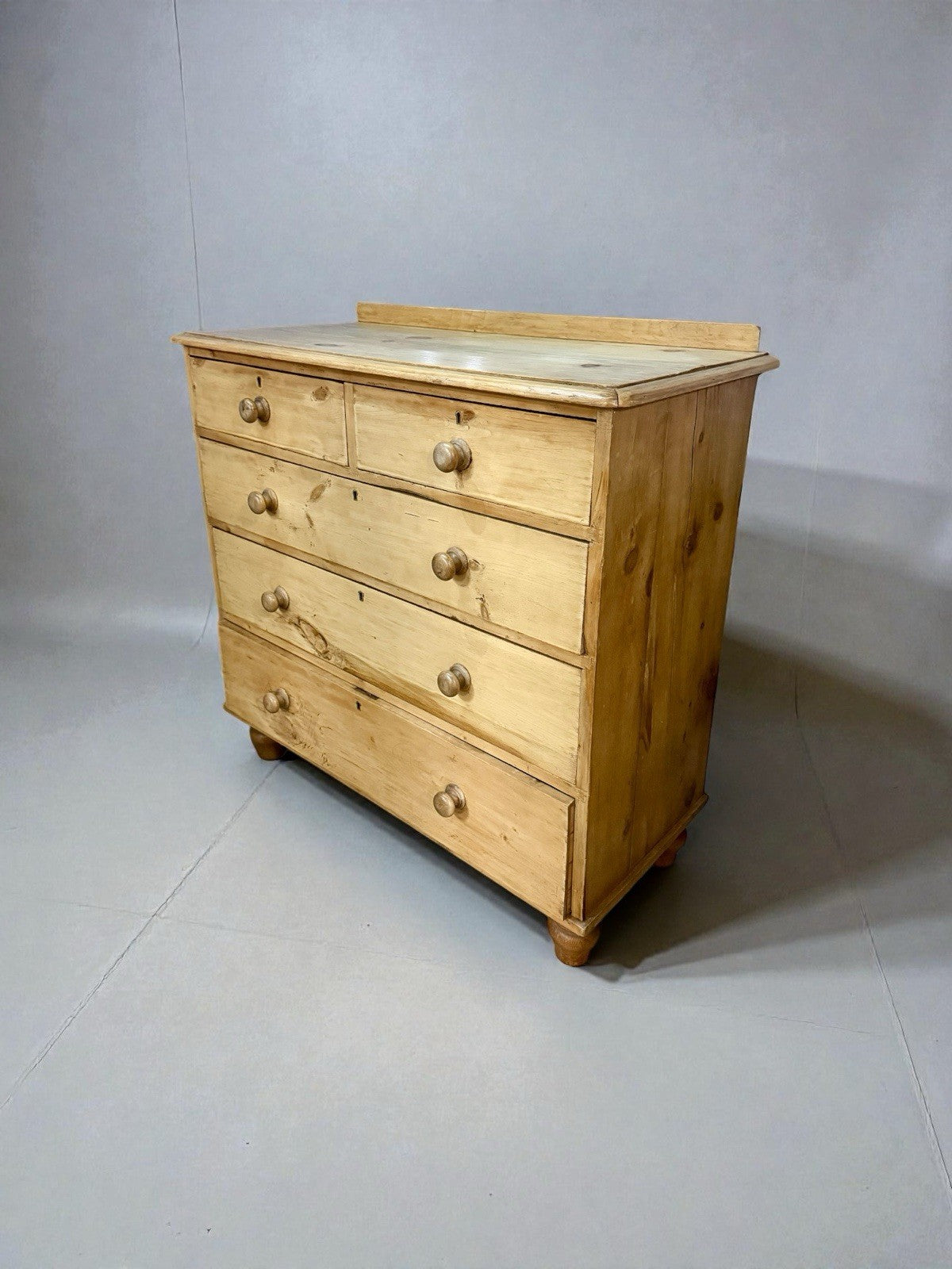 Antique Victorian Pine Chest of Drawers Original Period Furniture