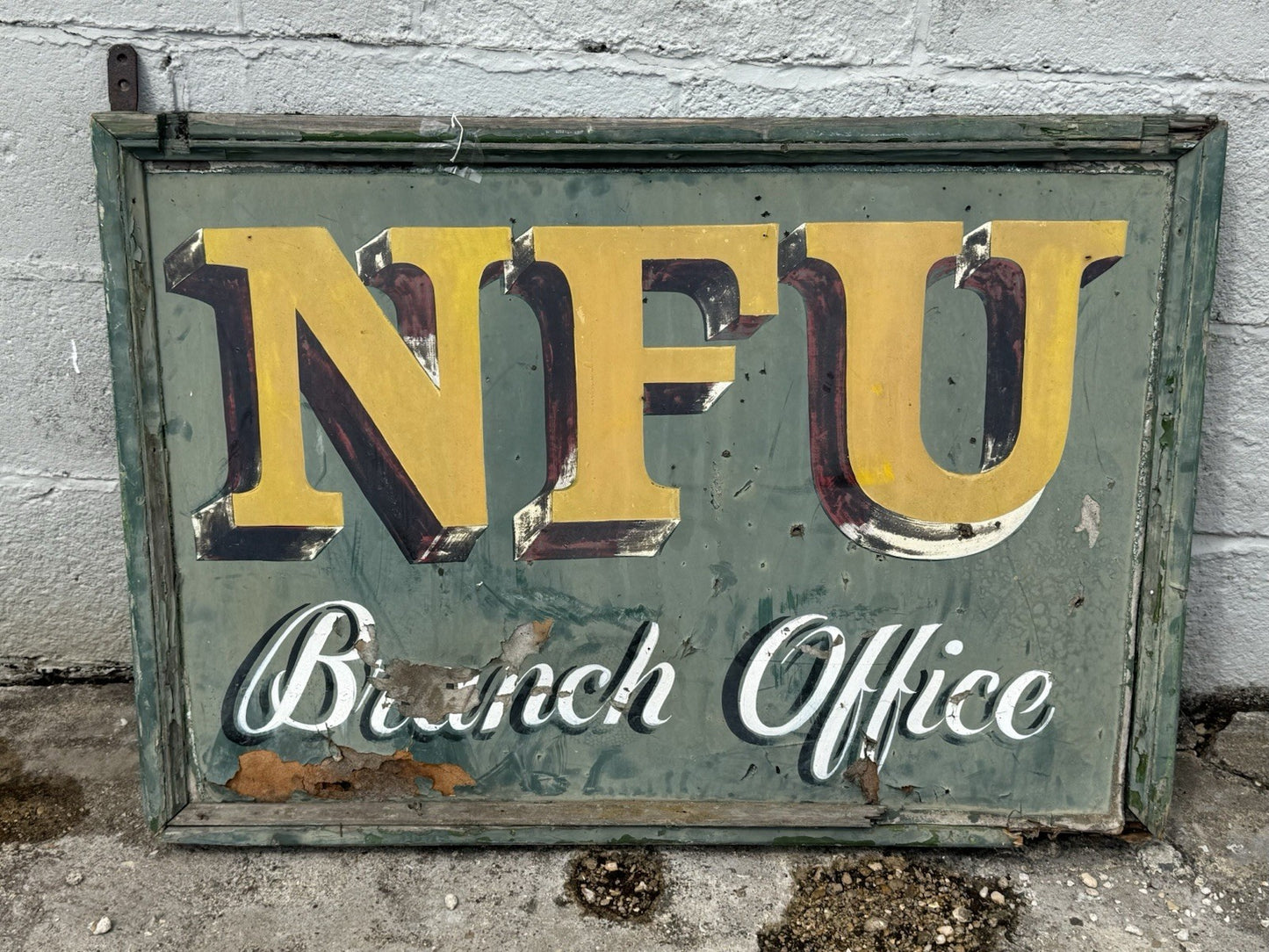 Vintage Wooden Hand Painted Sign