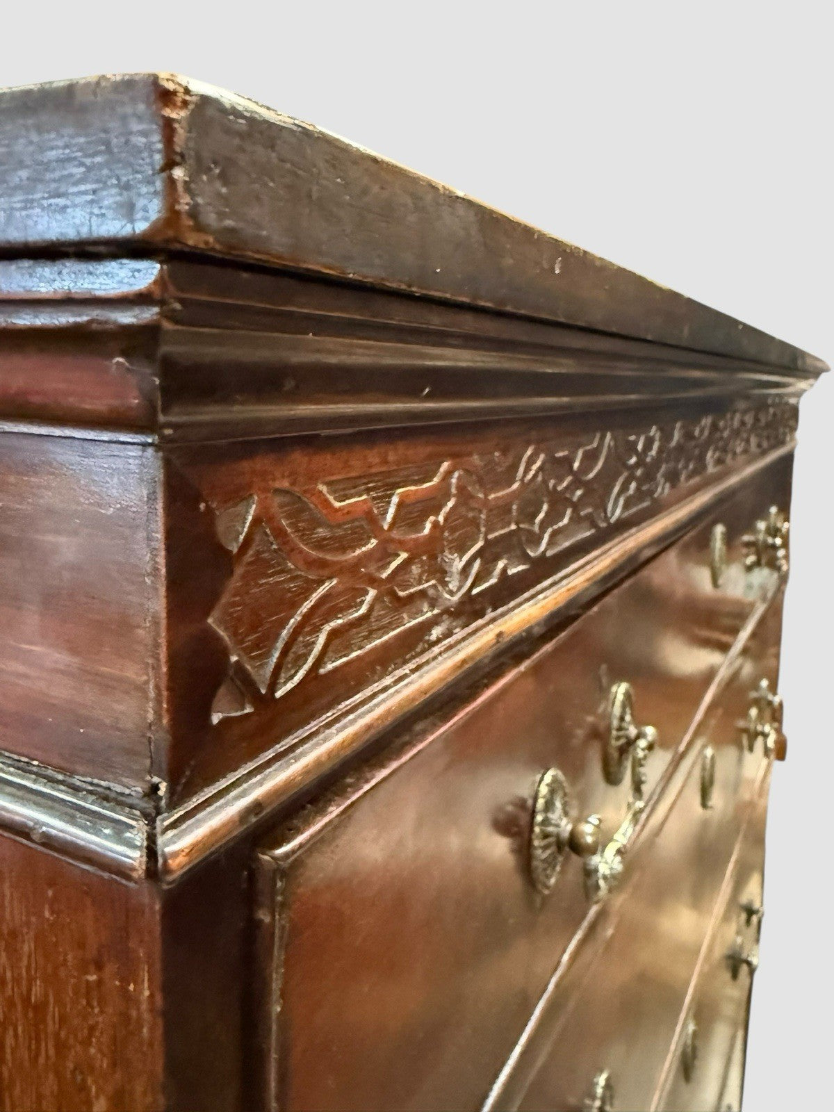 Antique Mahogany Chest of Drawers 19th Century Solid Wood