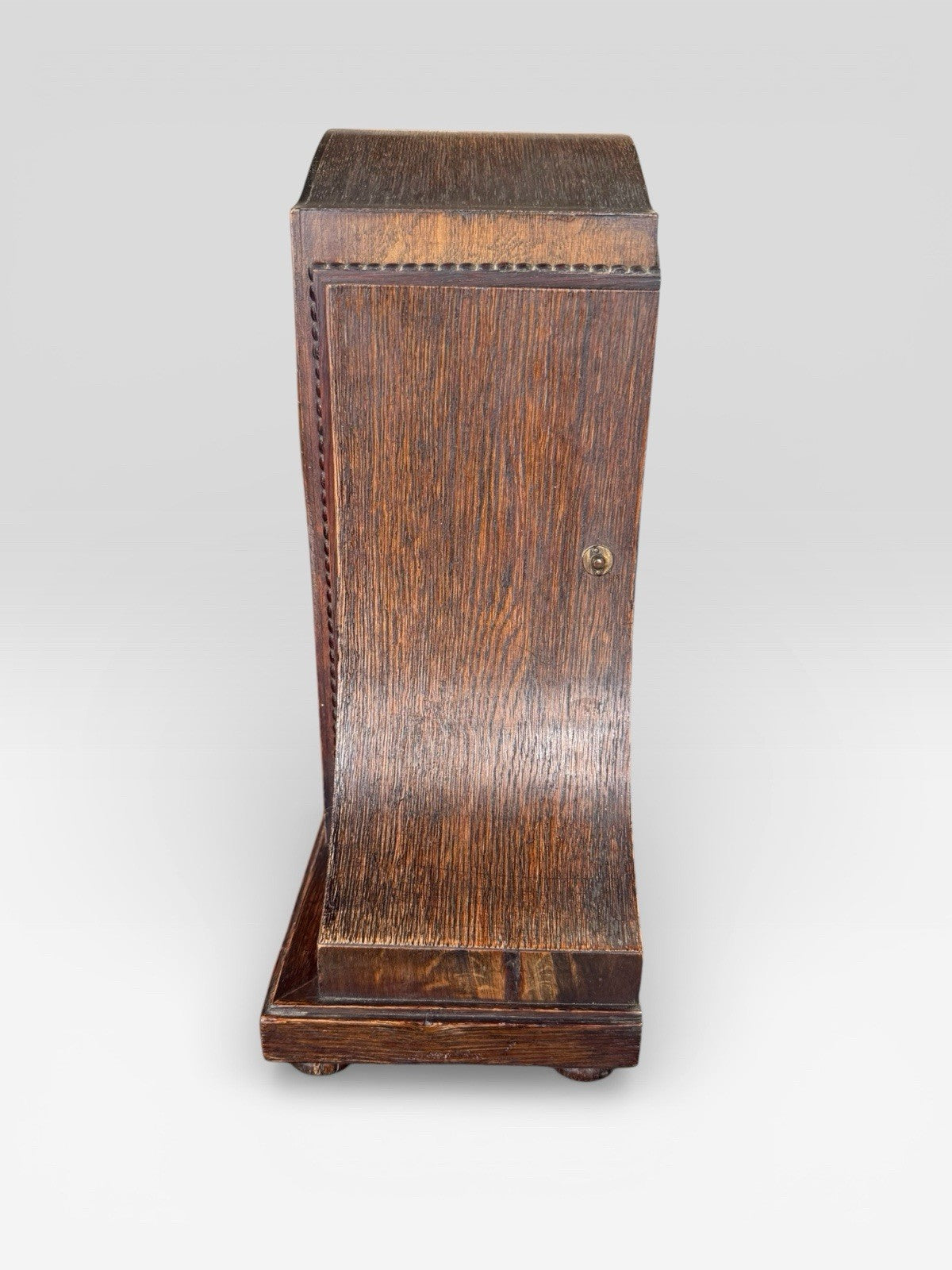 Antique Art Deco Oak Mantel Clock Mechanical Vintage 1920s 1930s