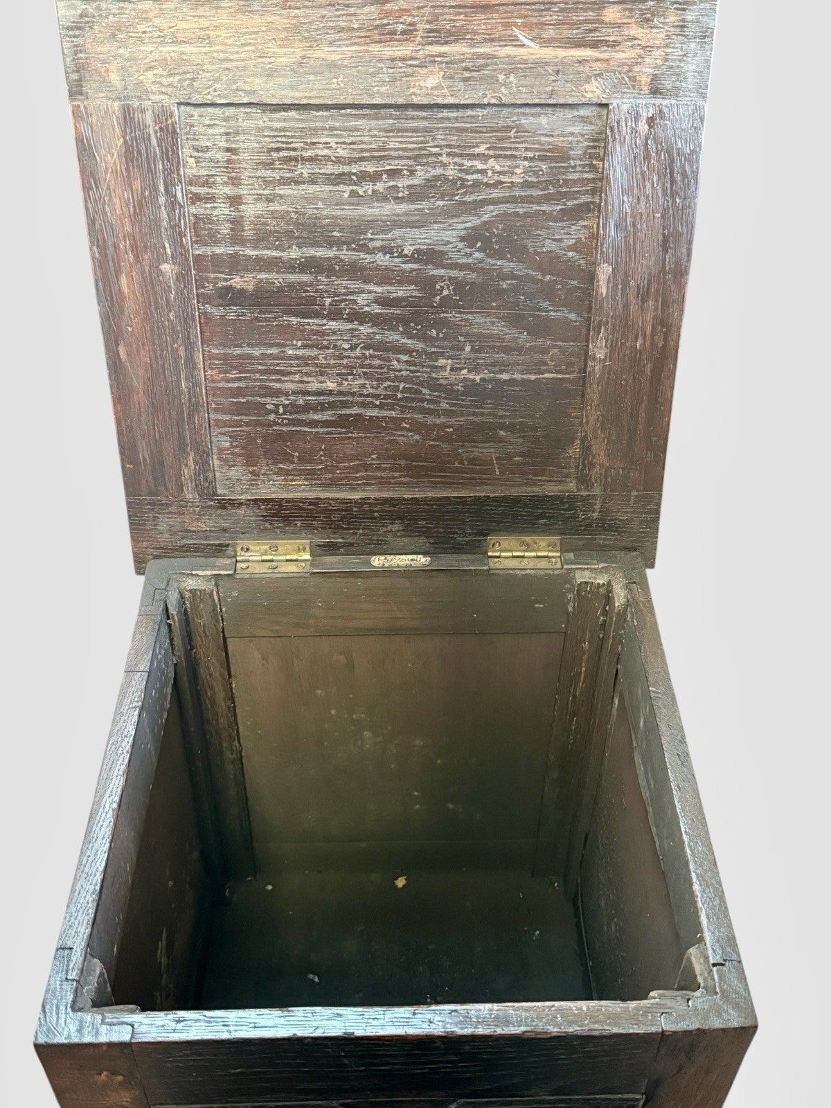 Antique Oak Coal Box c1850 with Original Metal Liner Victorian