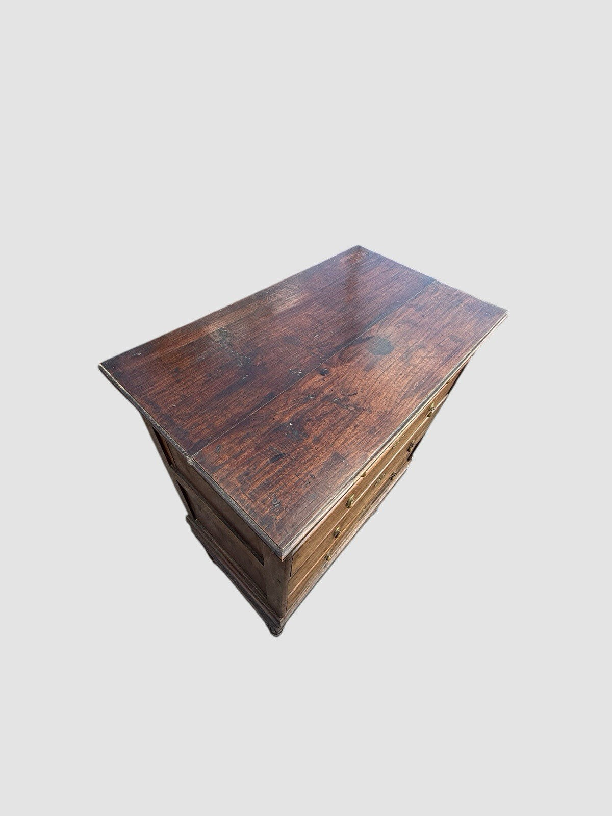 18th Century Antique Oak Chest on Stand Georgian Cabinet Drawer Storage Cupboard