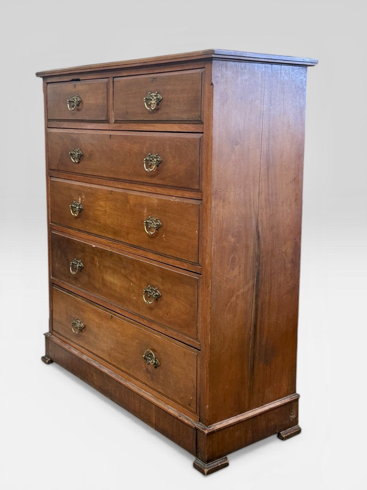Large Victorian Mahogany Chest of Drawers Antique 19th Century Storage Unit