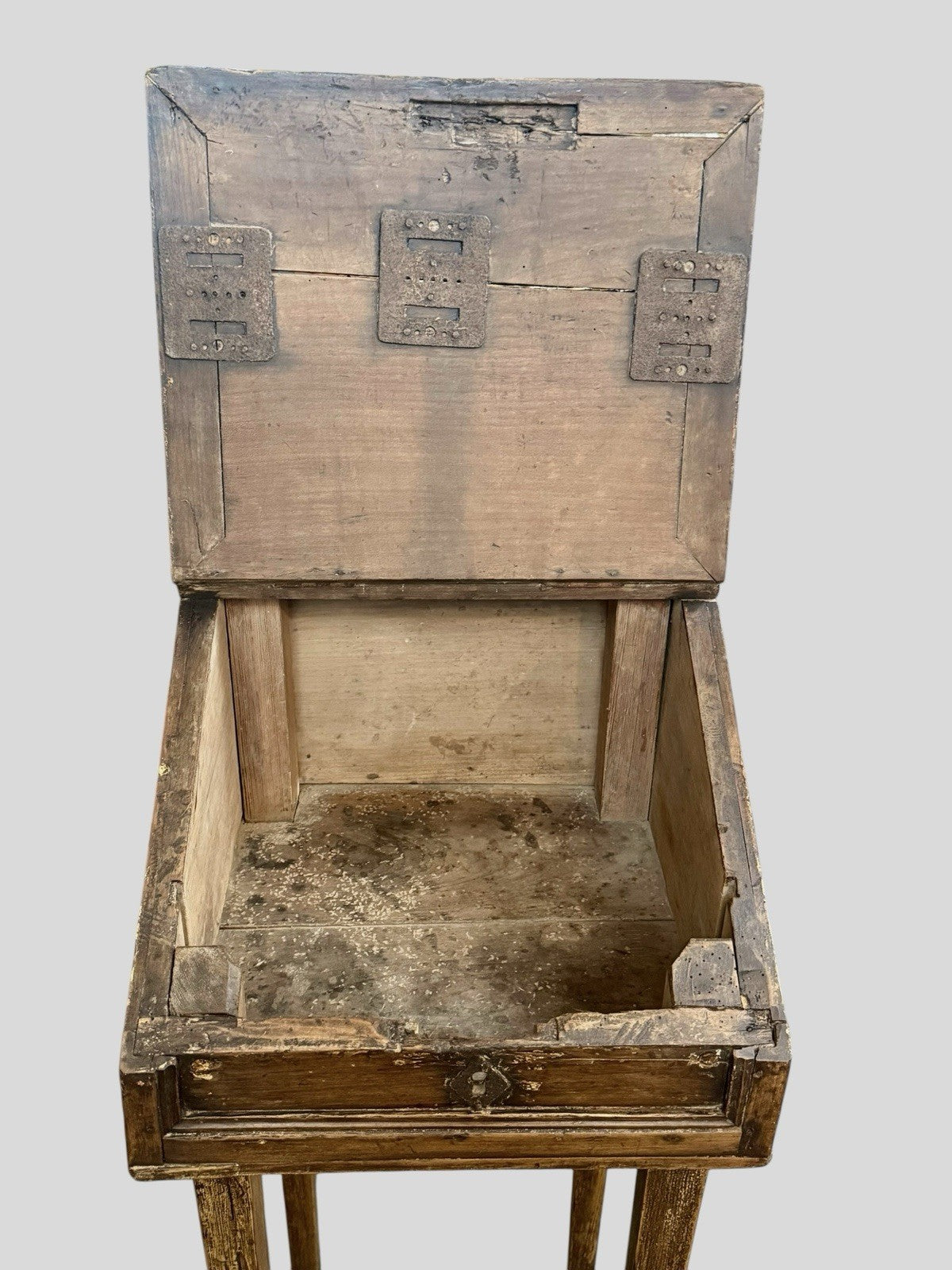 Antique Scratch Built Bible Box Wooden Folk Art Primitive Storage Chest