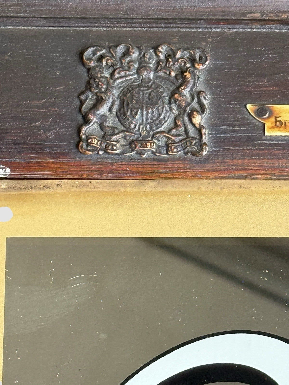 Antique Bass & Co Bass In Bottle Pub Advertising Mirror Sign Oak Frame