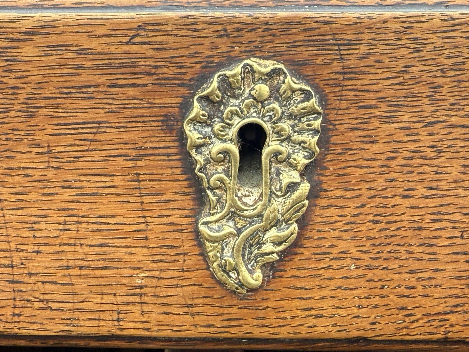 Antique Georgian Oak Lowboy Side Table 18th Century 3 Drawer Dresser Base
