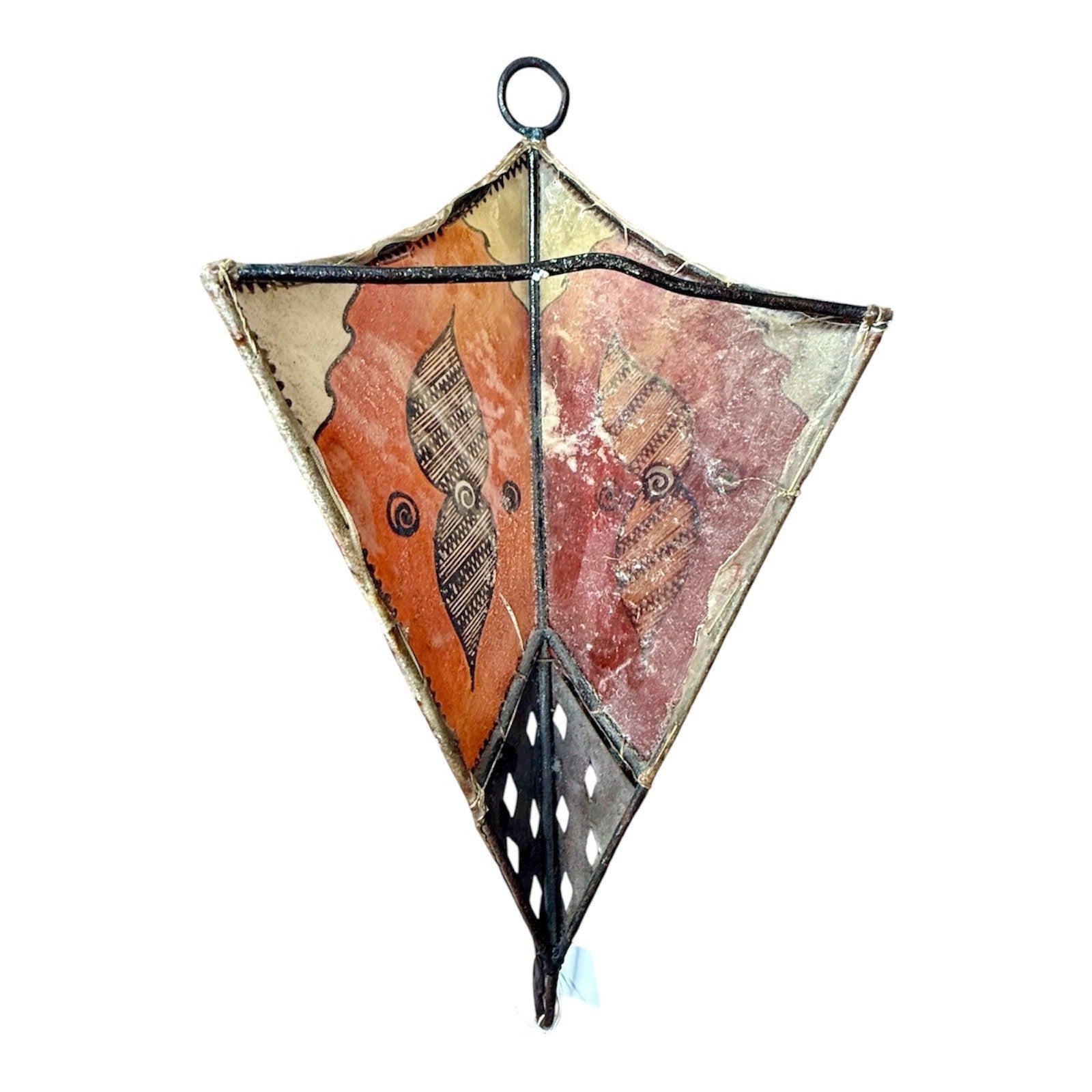 Pair Of Moroccan Handpainted Wall Sconce Shades