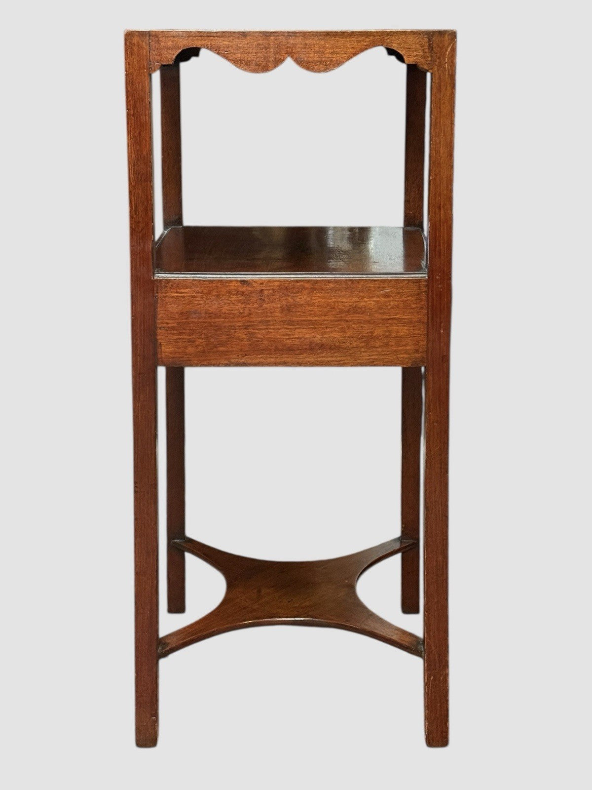 Antique Victorian Mahogany Washstand Side Table Single Drawer Tier Stand 19th C