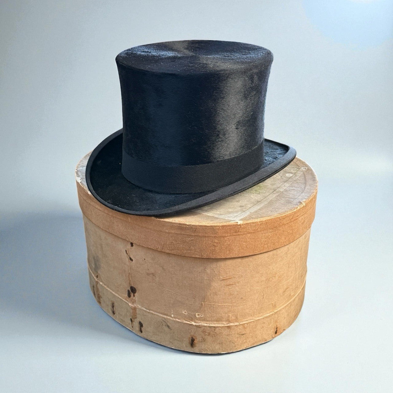 Antique Tress & Co London Top Hat with Original Box Victorian Gentleman Hat