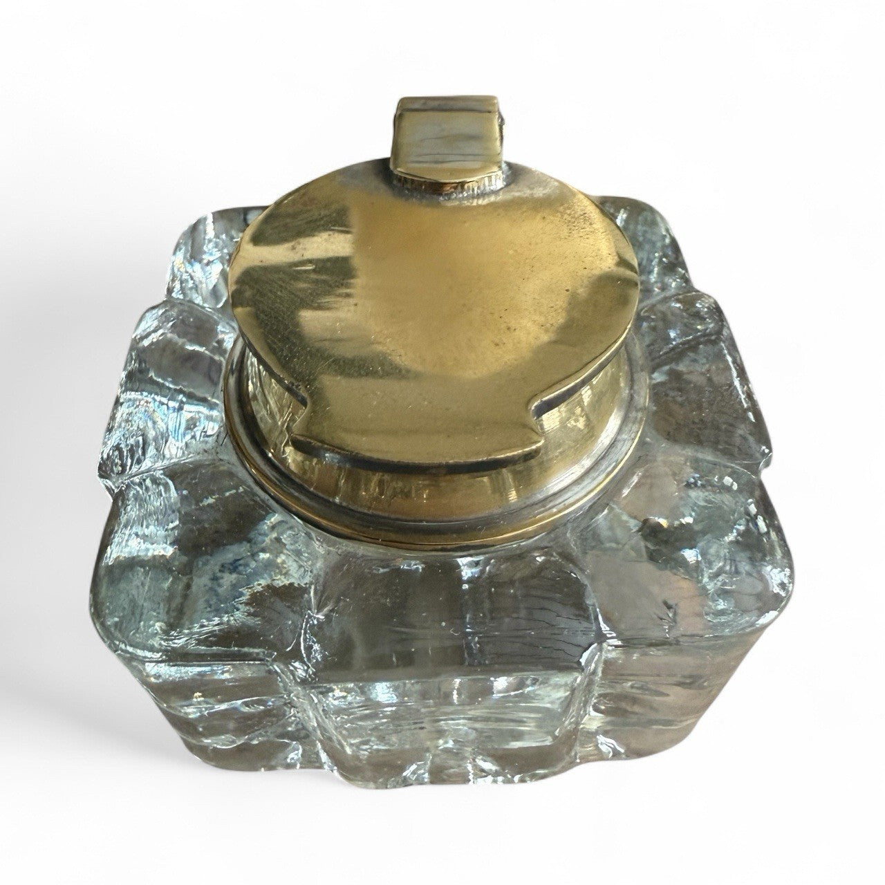Antique Cut Glass Inkwell