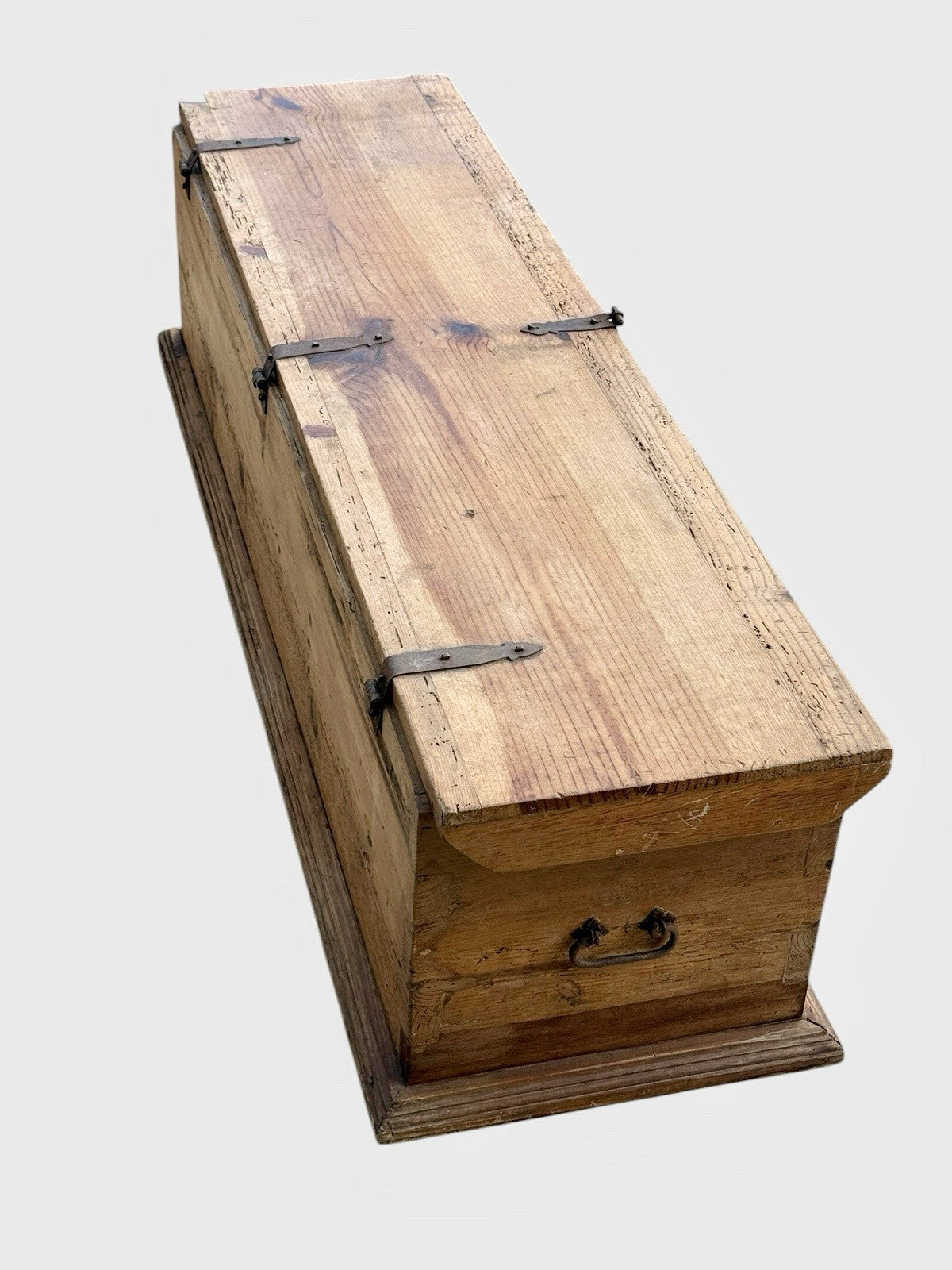 Antique Pine Large Chest Storage Trunk Rustic Blanket Box Coffee Table UK