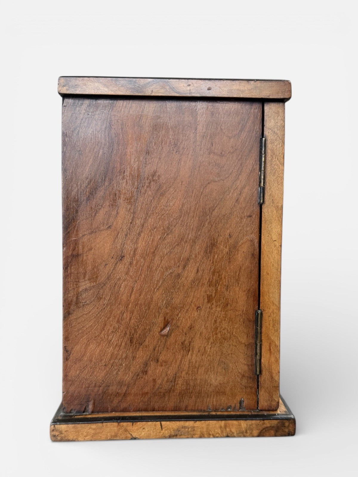 Antique Burr Walnut Collectors Display Cabinet Cupboard