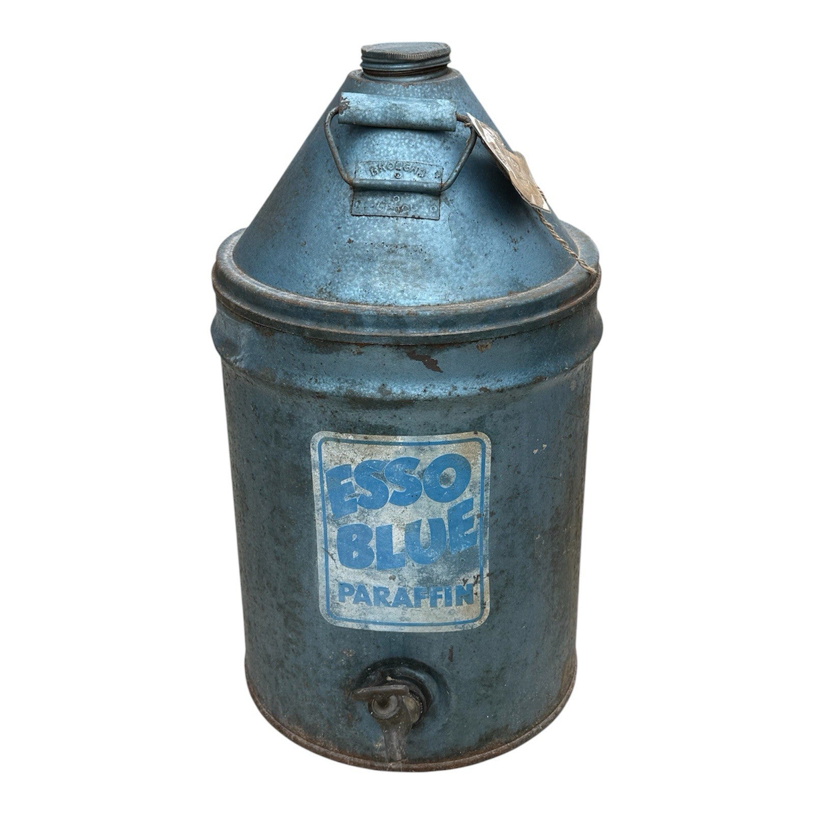Vintage Esso Blue Parafin Can