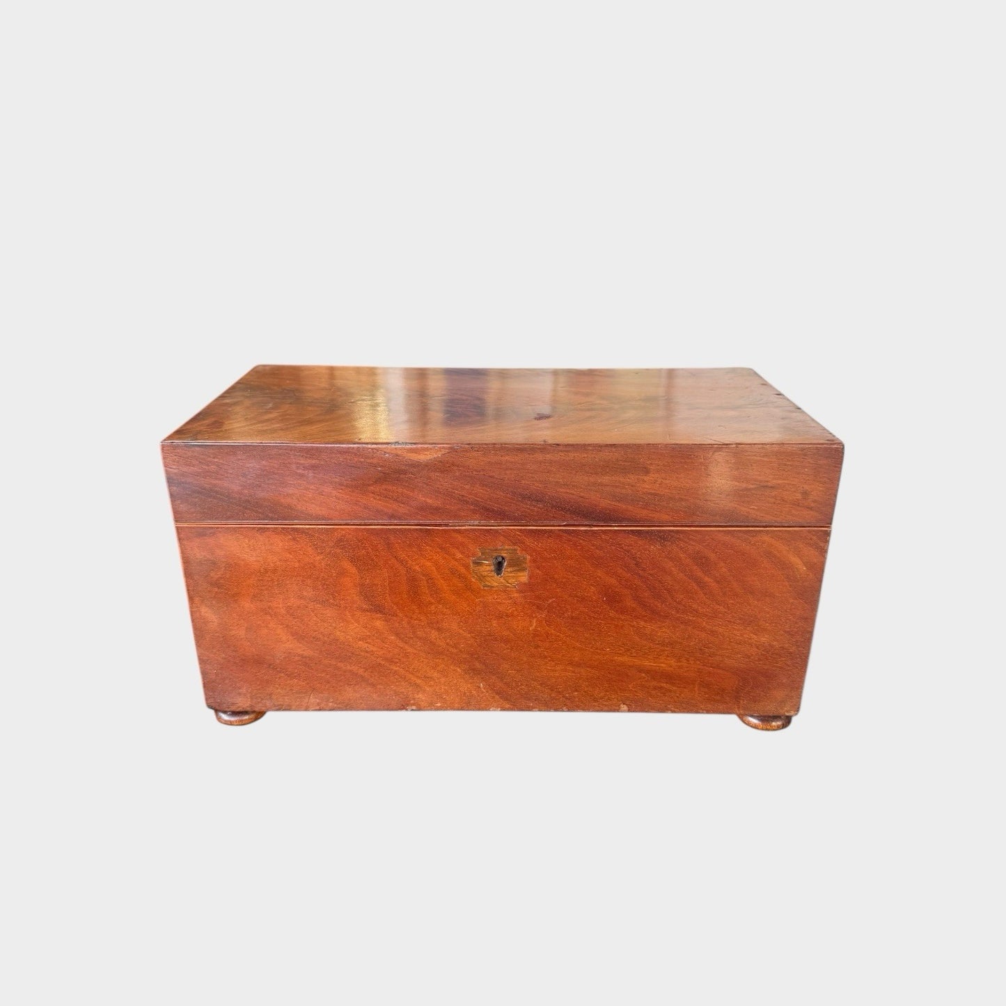 Antique Regency Tea Caddy Early 19th Century Wooden Tea Chest
