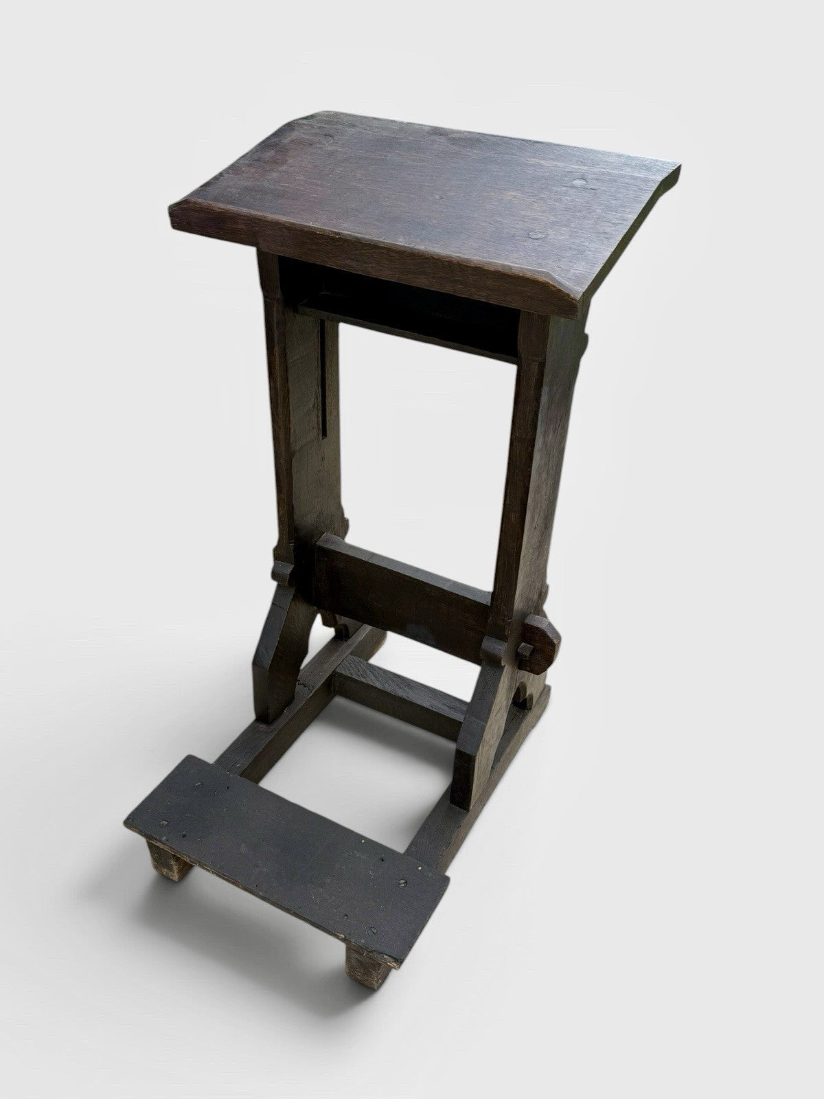 Antique Oak Prayer Desk Kneeler Ecclesiastical Religious Furniture