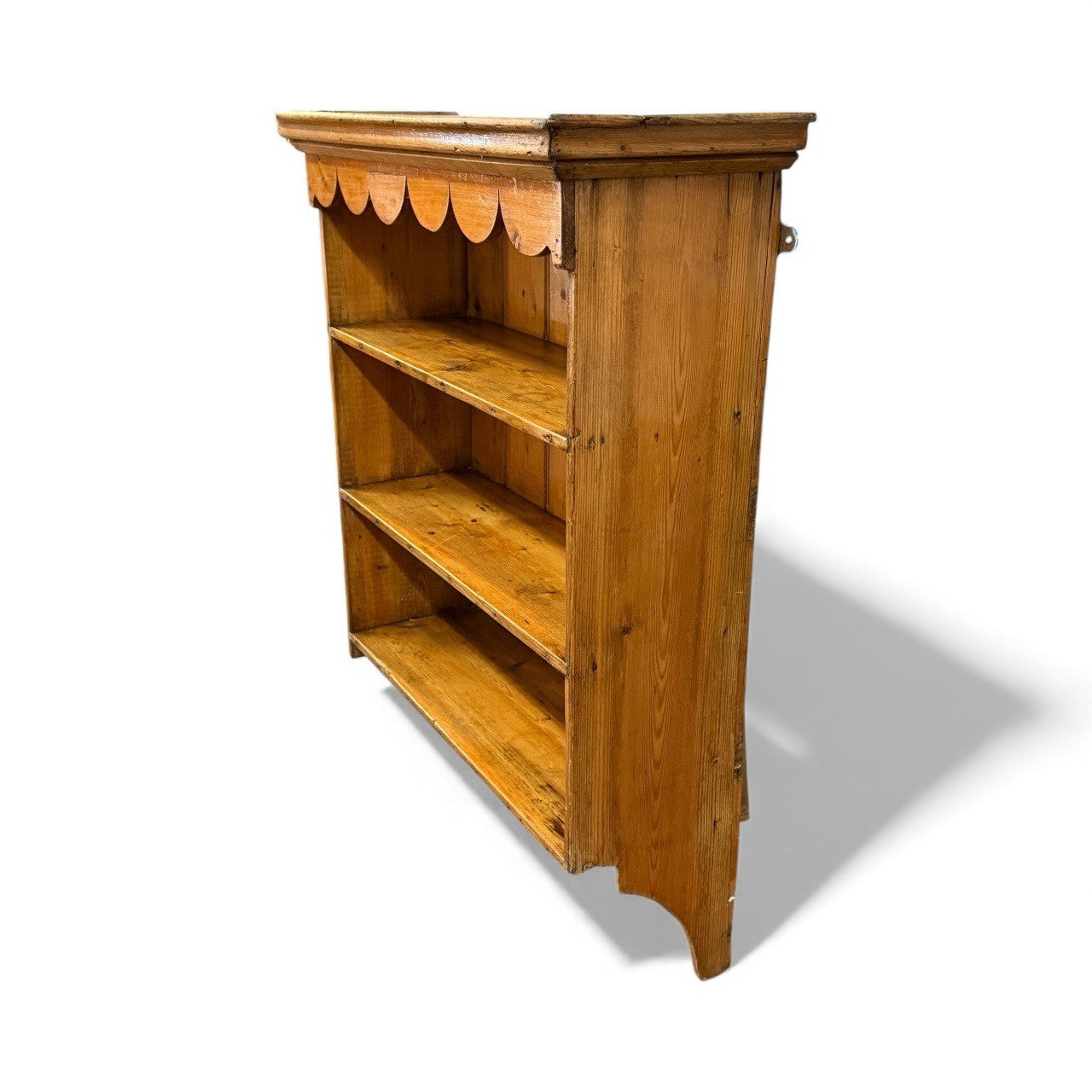 Antique Victorian Pine Wall Unit Rustic Wooden Shelving Display Cabinet Unit 