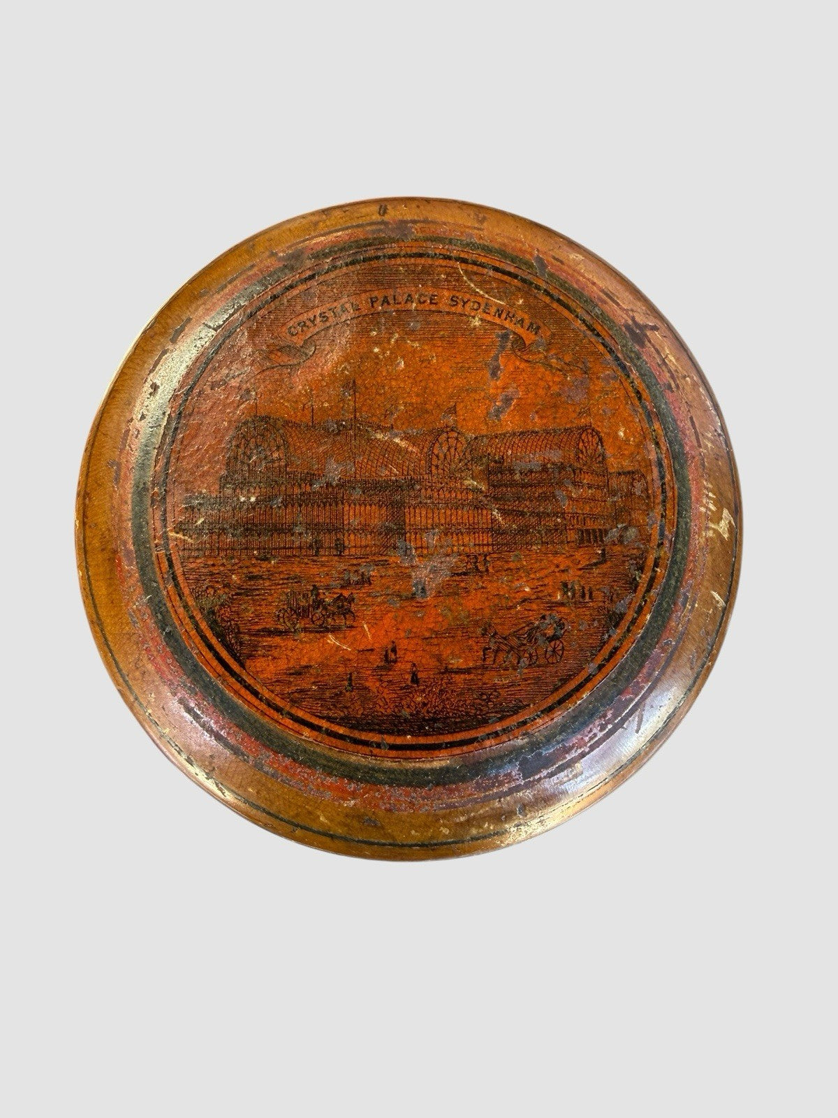 Antique Treen Wooden Box 19th Century Hand Carved Storage Collectible Vintage