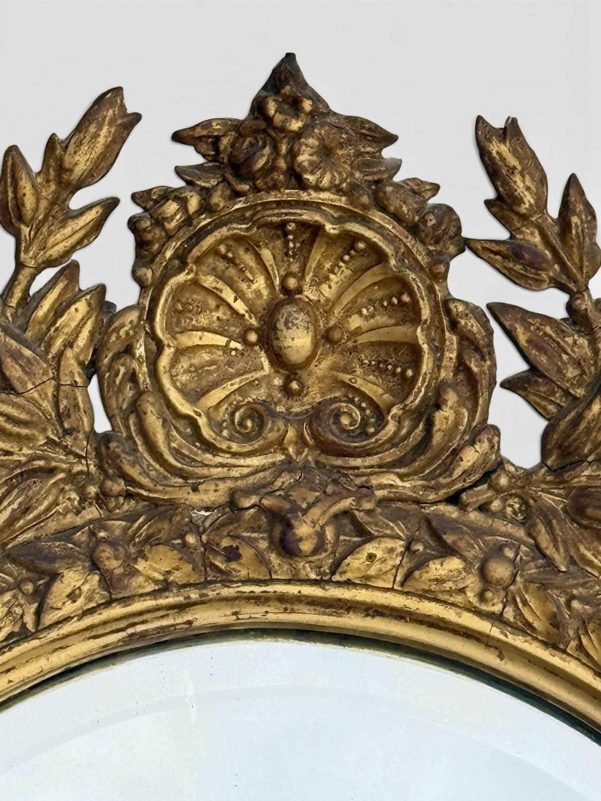Antique Victorian Gilt & Gesso Girandole Mirror C1850 Ornate Wall Mirror