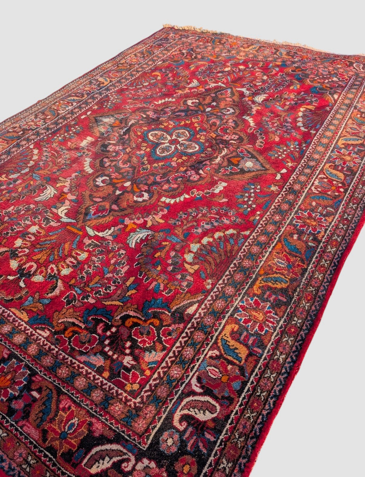 Vintage Rug Hand Knotted Traditional Oriental Carpet