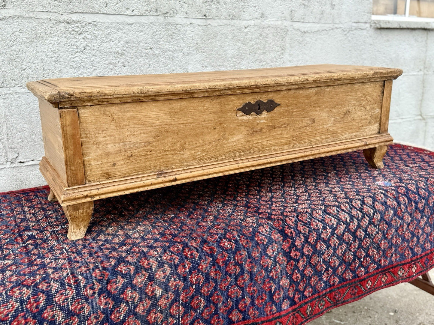 Antique Pine Blanket Box Musket Chest Gun Case 