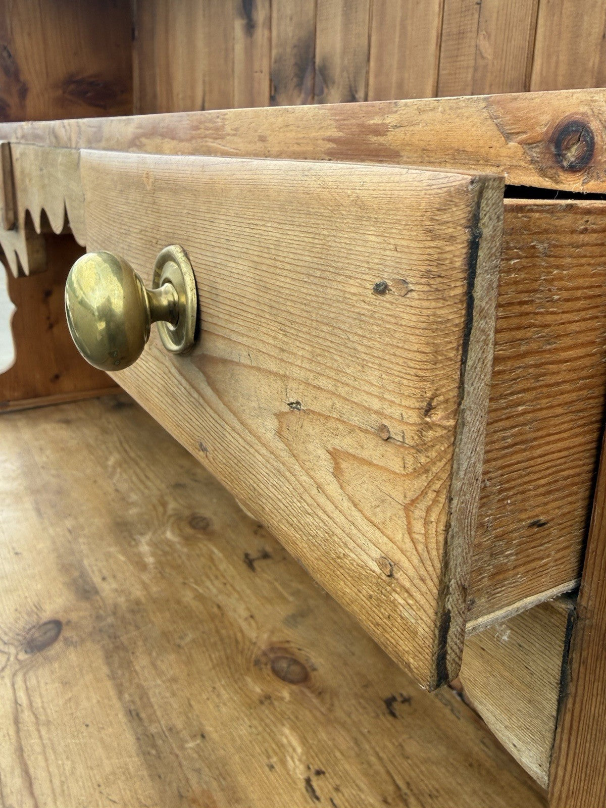 Antique Victorian Pine Dresser Original Rustic Kitchen Unit 19th Century UK