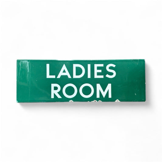 Southern Rail “Ladies Room" enamel sign.